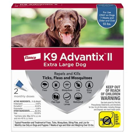 Elanco K9 Advantix Ii Liquid Flea And Tick Treatment Pet Size Extra