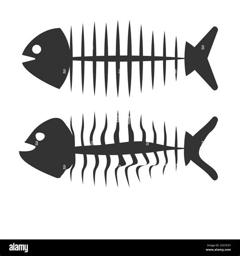 Icono Vectorial De Un Esqueleto De Pescado Ilustraci N Para Un Dise O