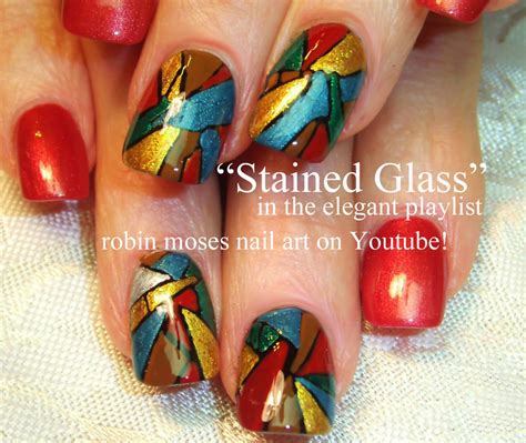 Robin Moses Nail Art Cute Nail Art Elegant Nail Art Robin Moses Nail Art Stained Glass