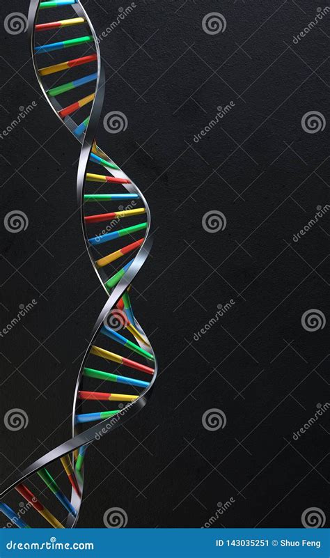 Dna Molecules Structure Of The Genetic Code 3d Renderingconceptual