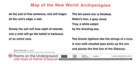 Map of the New World: Archipelagoes – Poems on the Underground