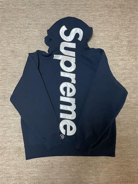 Supreme Satin Applique Hooded Sweatshirt メルカリ