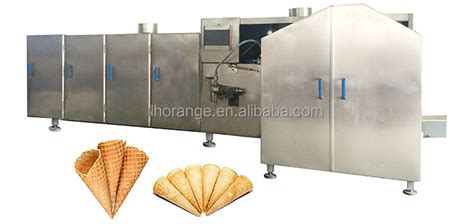 Automatic Sugar Biscuit Ice Cream Cone Making Machine Rolled Waffle