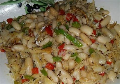 Salada quente de Bacalhau Feijão branco Receita por Catarina