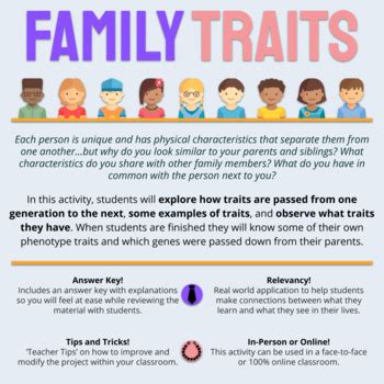 Family Traits - Introduction to basic genetics by RainsClassroom