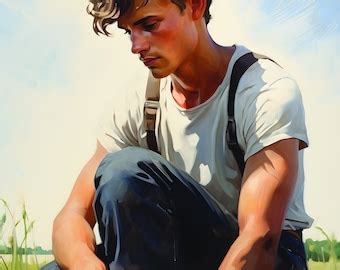 Impressionistic Painting Gay Art Male Painting Male Portrait Etsy