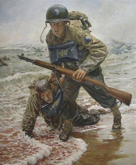 Theww2memoirs The Longest Day The Painting Above Depicts A Young