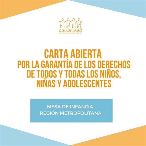 Comunidad Org Sol On Twitter La Mesa De Infancia De La Rm