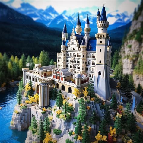 Free Photo Prompt | Incredible Neuschwanstein Castle Lego Replica