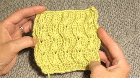 Узор из вытянутых петель. Веточки - YouTube