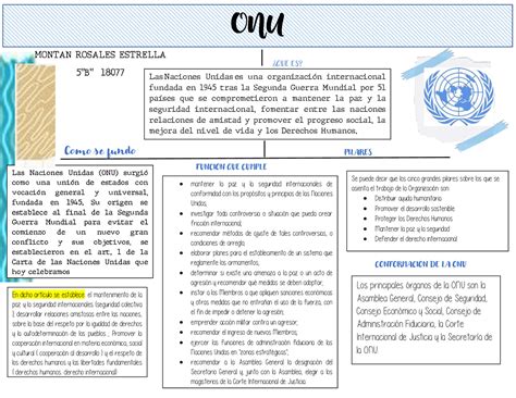 Mapa conceptual de la ONU | Esquemas y mapas conceptuales de Historia ...