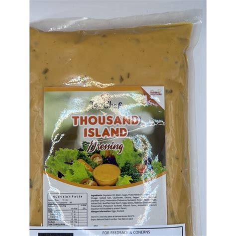 Thousand Island Dressing Liter For Salad Wraps Dips Shopee