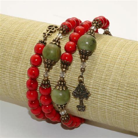 Cardinal Red Rosary Bracelet For Sale Connemara Marble