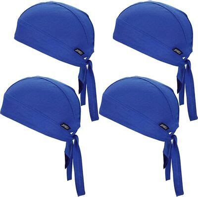 Sweat Wicking Doo Rag Cooling Dew Helmet One Size X Large Blue Pack