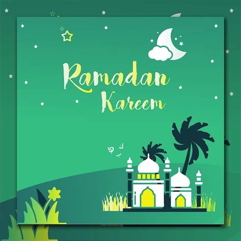 Modelo De Design De Vetor Ramadan Kareem Vetor Premium