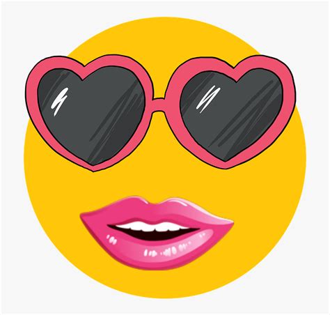 Emoji Emotions Face Lips Sun Glasses Joke Hd Png Download Kindpng