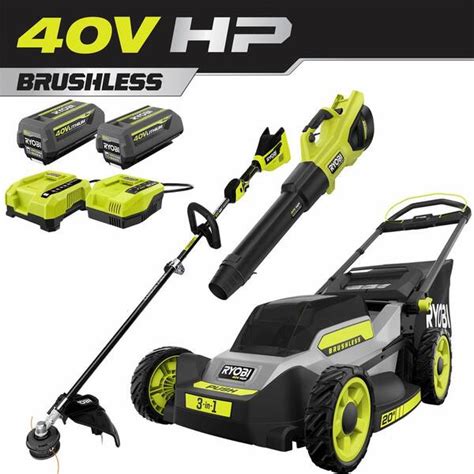 Ryobi V Hp Brushless In Cordless Battery Walk Behind Push Mower