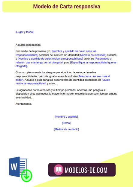 Carta Responsiva Laboral Para Descargar Word Gratis Porn Sex Picture