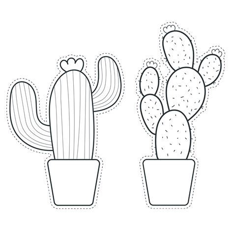 Cactus Template 10 Free Pdf Printables Printablee