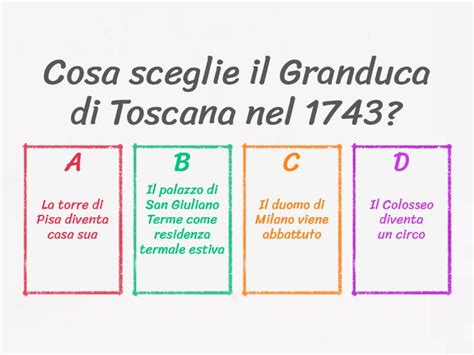 La Storia Delle Terme Di San Giuliano Quiz