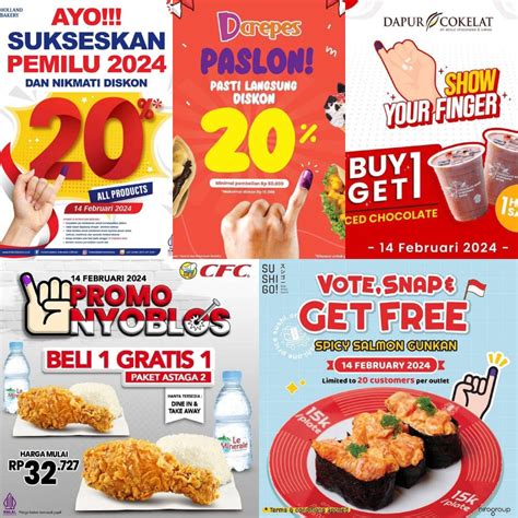 Pemilu Kenyang Ini 5 Rekomendasi Promo Makanan Saat Pemilu 2024