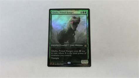 X Foil Ghalta Primal Hunger Game Full Art Promo Mtg Magic Gathering