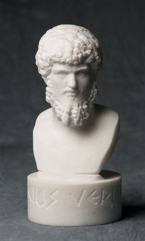 Marble Bust Of Lucius Verus Emperor Carved Greek Marble Statue Figurine Artist Sculpture Etsy