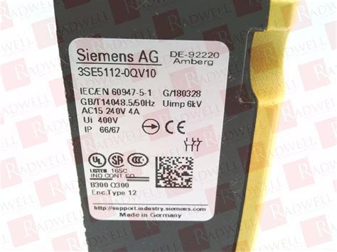 3SE5112 0QV10 By SIEMENS Buy Or Repair Radwell Ca