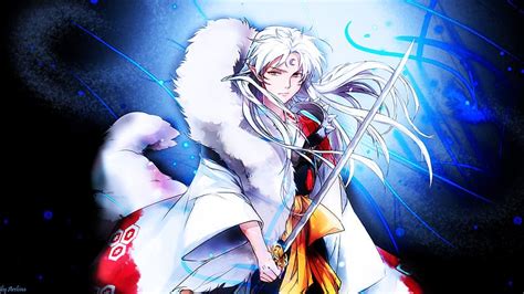 Anime Inuyasha Katana Long Hair White Hair Sesshōmaru Inuyasha