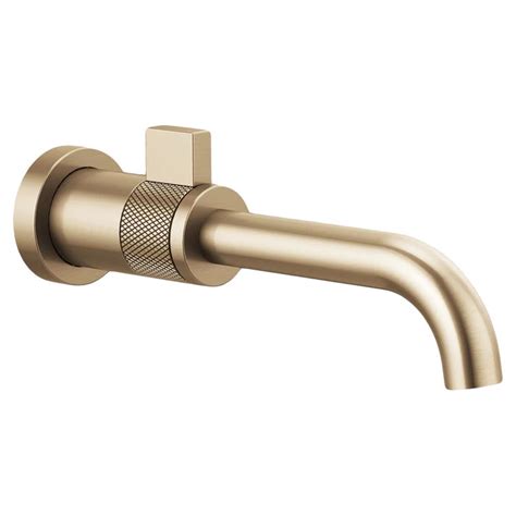 Brizo T65735lf Gl Eco Litze Wall Mount Single Handle Bathroom Faucet 12 Gpm Luxe Gold