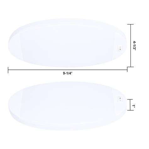 Facon Dimmable LED 12V Oval Pancake Light Interior Ceiling Dome Light