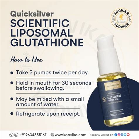 Quicksilver Scientific Liposomal Glutathione Lemon Mint At Rs 4700