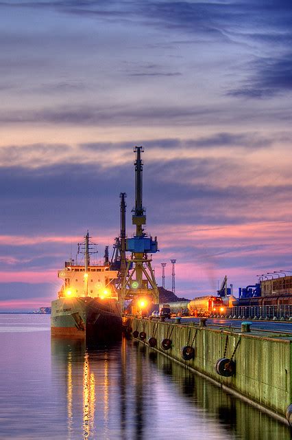 Sunset over Rostock harbour | my most interesting images | Flickr - Photo Sharing!