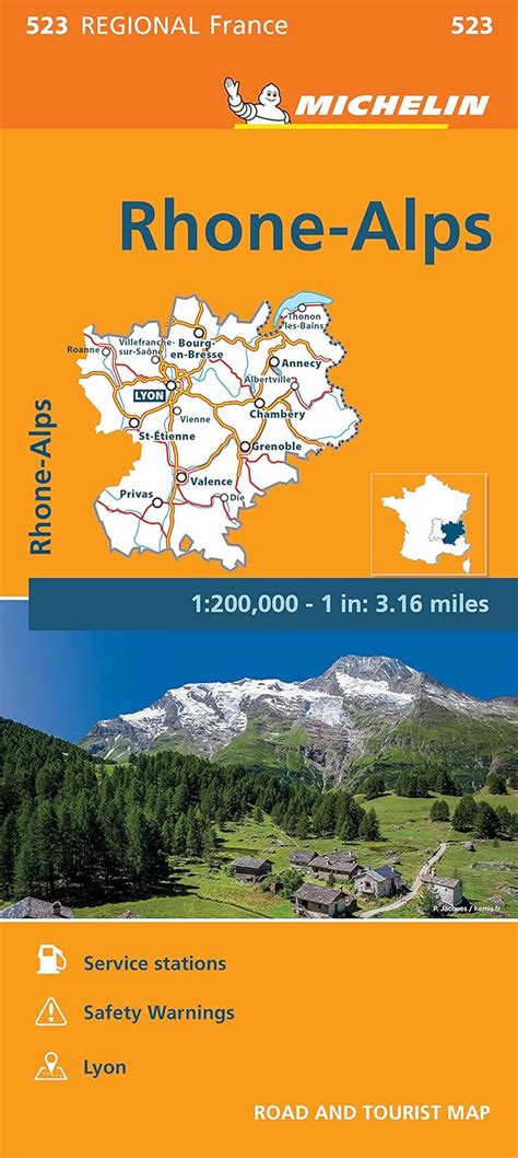 Rhone Alps Michelin Regional Map 523 Map Michelin Regional Maps