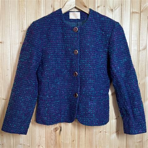 Vtg Pendleton Virgin Wool Womens Sz Jacket Multico Gem