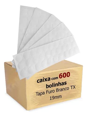 600 Tapa Furo Adesivo Branco Texturizado Tx De 19mm Parcelamento Sem