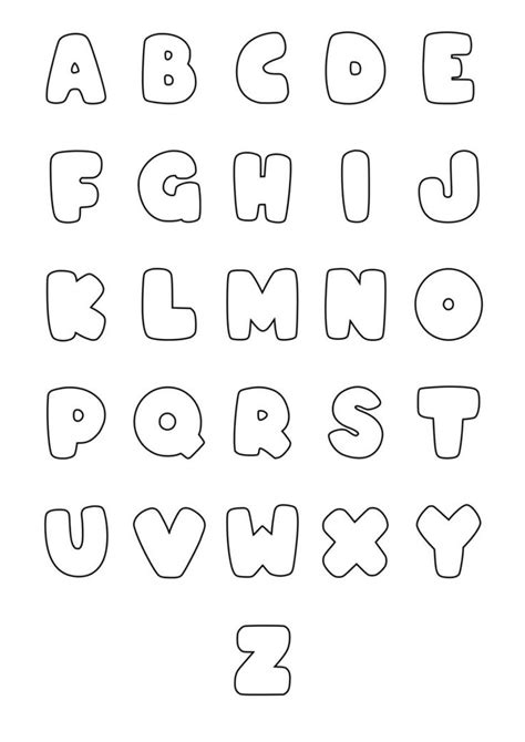 Free Printable Bubble Letters Cute Alphabet Set Cursive Bubble