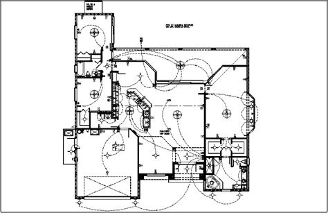 Residential House Electrical Layout Plan Cad Drawing Details Dwg File