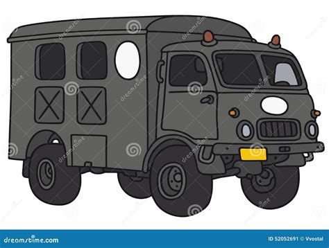 Old military ambulance stock vector. Illustration of vector - 52052691