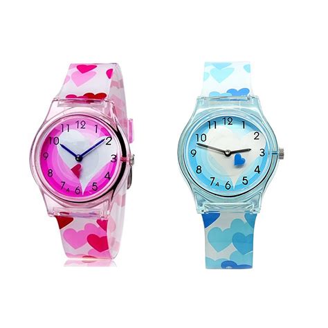 Heart Jelly Childrens Watches Cute Lovely Quartz Watch Students Boys