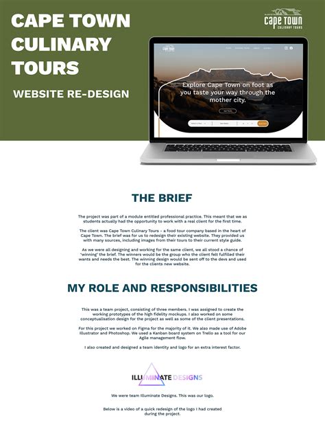 CAPE TOWN CULINARY TOURS WEBSITE RE-DESIGN on Behance
