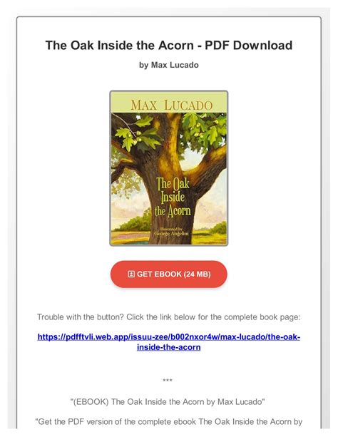 Ebook The Oak Inside The Acorn By Max Lucado By Noemieleannonik Issuu