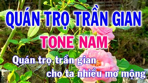 Karaoke Quán Trọ Trần Gian Tone Nam Nhạc Sống l Nhật Nguyễn YouTube