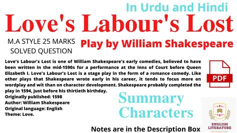 Loves Labours Lost By William Shakespeare Loves Labours Lost Full