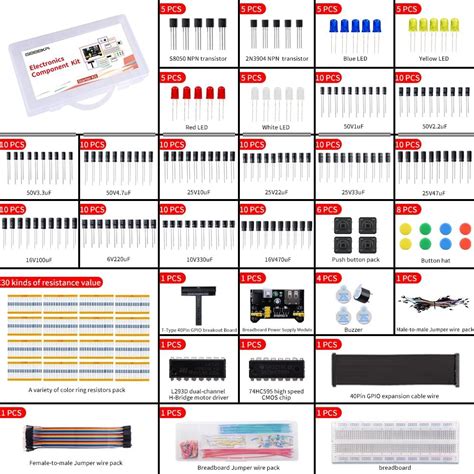 Geeekpi Kit De Componentes Electr Nicos Con M Dulo De Fuente De