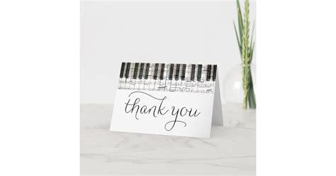 music piano keyboard notes thank you | Zazzle