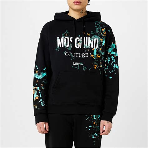 Moschino Paint Sweater Men Black Flannels