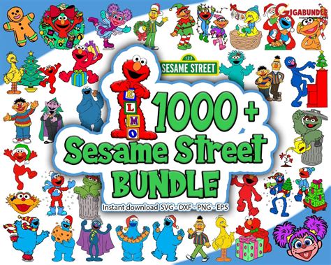 1000 Monster Svg Bundle Sesame Monsters Svg Red Monster Svg Monste