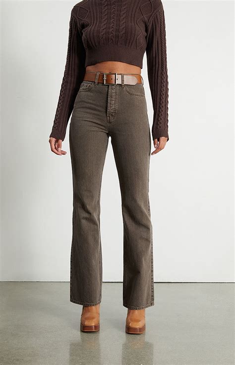 Pacsun Brown High Waisted Bootcut Jeans Pacsun