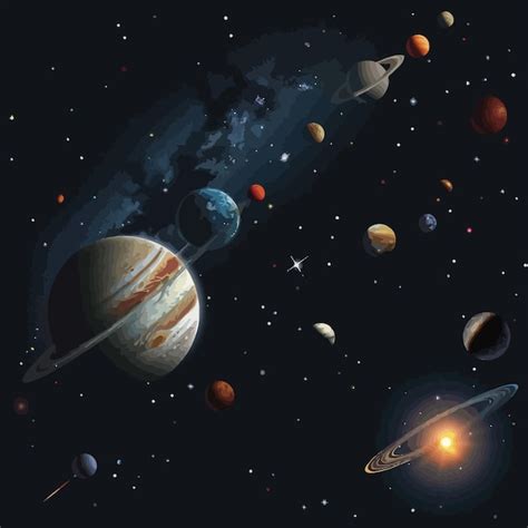 Solar System 8k Wallpaper Vectors And Illustrations For Free Download